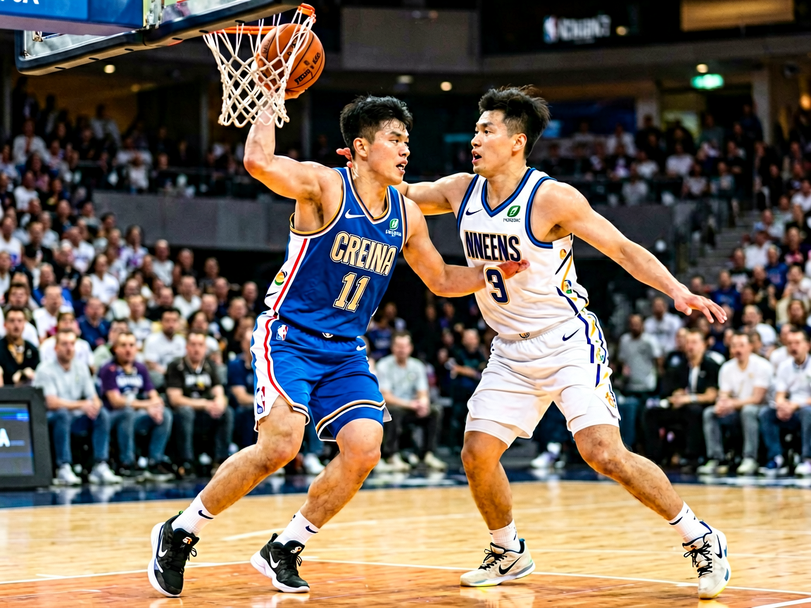 篮球比赛激烈对抗